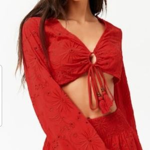 Forever 21 croptop / swim coverup